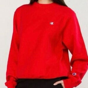 Champion Red Crewneck Sweatshirt